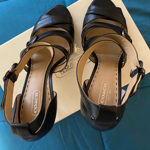 Gently used Coach shoes Fawn Vachetta strap style - Picture 3 of 7